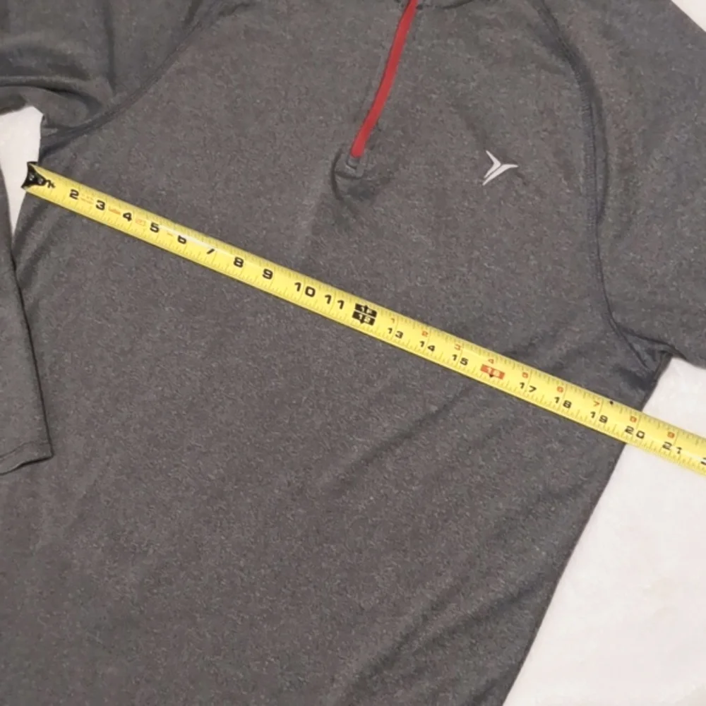 Old Navy Athletic 1/4 Zip Long Sleeve Active Pullover Shirt Gray Sz Med Men's